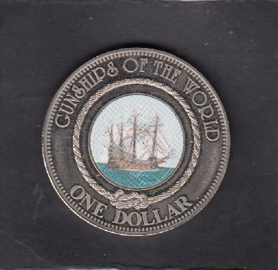 Beschrijving: 1 Dollar GUNSHIPS OF THE WORLD coloured